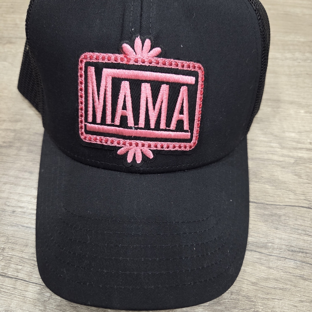 Black Hat with Pink 'MAMA'